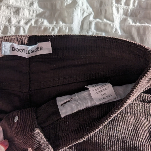 Bootlegger Sz 6Brown Button-Front Skirt - Picture 5 of 6